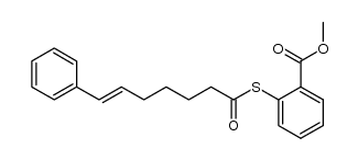 (E)-S-(2-methoxycarbonylphenyl)-7-phenyl-6-heptenethioate Structure