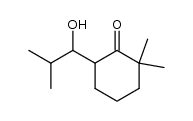 6-(1-hydroxy-2-methylpropyl)-2,2-dimethylcyclohexanone结构式