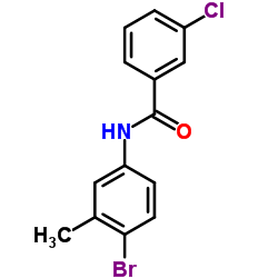 N-(4-Bromo-3-methylphenyl)-3-chlorobenzamide结构式
