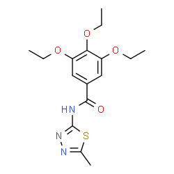 3,4,5-Triethoxy-N-(5-methyl-1,3,4-thiadiazol-2-yl)benzamide结构式