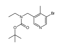 (5-Bromo-4-methyl-pyridin-3-ylmethyl)-ethyl-carbamic acid tert-butyl ester Structure