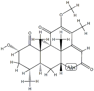 2α-Hydroxy-12-methoxypicrasa-12,14-diene-1,11,16-trione结构式