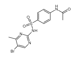 4-acetylamino-N-(5-bromo-4-methyl-pyrimidin-2-yl)-benzenesulfonamide结构式