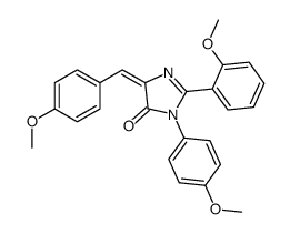 4H-Imidazol-4-one,3,5-dihydro-2-(2-methoxyphenyl)-3-(4-methoxyphenyl)-5-[(4-methoxyphenyl)methylene]- Structure