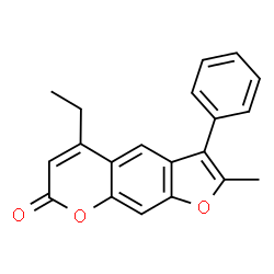 5-ethyl-2-methyl-3-phenylfuro[3,2-g]chromen-7-one结构式