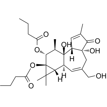 佛波醇 12,13-二丁酸酯结构式