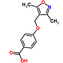 4-[(3,5-DIMETHYLISOXAZOL-4-YL)METHOXY]BENZOIC ACID结构式
