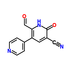 2-Formyl-6-oxo-1,6-dihydro-3,4'-bipyridine-5-carbonitrile Structure