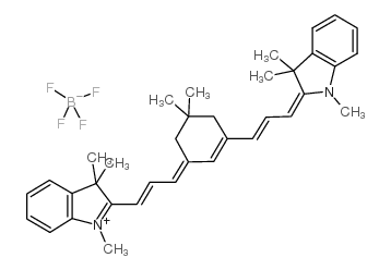 2-((e)-3-(5,5-dimethyl-3-[(e)-3-(1,3,3-trimethyl-1,3-dihydro-2h-indol-2-ylidene)-1-propenyl]-2-cyclohexen-1-ylidene)-1-propenyl)-1,3,3-trimethyl-3h-indolium tetrafluoroborate Structure