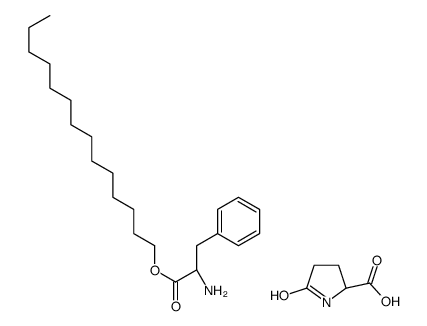 5-oxo-DL-proline, compound with tetradecyl 3-phenyl-L-alaninate (1:1)结构式