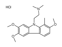 dimethyl-[2-(2,6,7-trimethoxy-1-methylcarbazol-9-yl)ethyl]azanium,chloride Structure