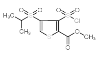 Methyl 3-chlorosulfonyl-4-(isopropylsulfonyl)thiophene-2-carboxylate structure