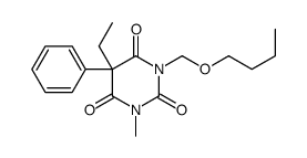 1-(butoxymethyl)-5-ethyl-3-methyl-5-phenyl-1,3-diazinane-2,4,6-trione Structure
