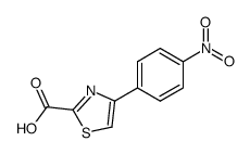4-(4-硝基苯基)噻唑-2-甲酸结构式