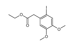 ethyl 2-(2-iodo-4,5-dimethoxyphenyl)acetate结构式