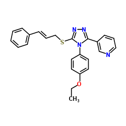 3-[4-(4-Ethoxyphenyl)-5-{[(2E)-3-phenyl-2-propen-1-yl]sulfanyl}-4H-1,2,4-triazol-3-yl]pyridine Structure