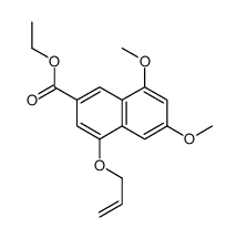 6,8-二甲氧基-4-(2-丙烯-1-基氧基)-2-萘羧酸乙酯结构式