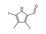 3,5-diiodo-4-methylpyrrole-2-carbaldehyde Structure