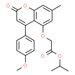 propan-2-yl {[4-(4-methoxyphenyl)-7-methyl-2-oxo-2H-chromen-5-yl]oxy}acetate结构式