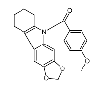 5-(p-Anisoyl)-6,7,8,9-tetrahydro-5H-1,3-dioxolo[4,5-b]carbazole Structure