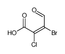 (Z)-3-bromo-2-chloro-4-oxobut-2-enoic acid结构式