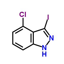 4-氯-3-碘-2H-吲唑结构式