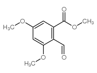 2-甲酰基-3,5-二甲氧基苯甲酸甲酯结构式