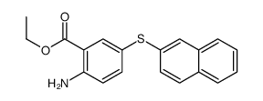 Ethyl 2-amino-5-[2-naphthylthio]benzoate结构式