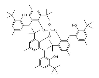 Phosphoric acid tris[2-[[2-hydroxy-3-(tert-butyl)-5-methylphenyl]methyl]-4-methyl-6-(tert-butyl)phenyl] ester结构式