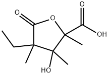 Tetrahydro-4-ethyl-3-hydroxy-2,3,4-trimethyl-5-oxo-2-furancarboxylic acid结构式