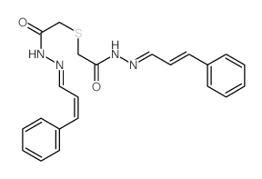 N-(cinnamylideneamino)-2-[(cinnamylideneamino)carbamoylmethylsulfanyl]acetamide Structure