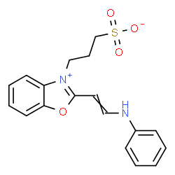 2-(2-Anilinovinyl)-3-(3-sulfonatopropyl)benzoxazolium Structure