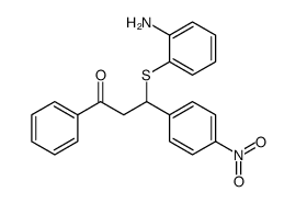 3-(2-aminophenyl)sulfanyl-3-(4-nitrophenyl)-1-phenylpropan-1-one Structure