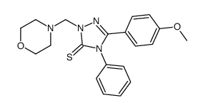 5-(4-methoxyphenyl)-2-(morpholin-4-ylmethyl)-4-phenyl-1,2,4-triazole-3-thione结构式