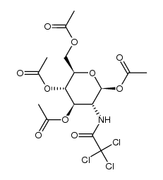 1,3,4,6-tetra-O-acetyl-2-deoxy-2-trichloroacetamido-β-D-glucopyranoside Structure