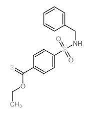 N-benzyl-4-ethoxycarbothioyl-benzenesulfonamide结构式