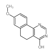 8-methoxy-5,6-dihydro-1H-benzo[h]quinazolin-4-one结构式