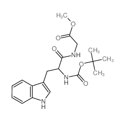 methyl 2-[[3-(1H-indol-3-yl)-2-(tert-butoxycarbonylamino)propanoyl]amino]acetate结构式