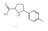 Proline,5-(p-fluorophenyl)-, hydrochloride (7CI,8CI) Structure