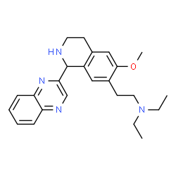 7-Isoquinolineethanamine,N,N-diethyl-1,2,3,4-tetrahydro-6-methoxy-1-(2-quinoxalinyl)-(9CI) structure