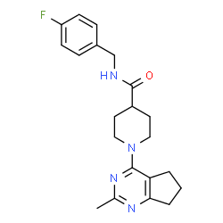 4-Piperidinecarboxamide, 1-(6,7-dihydro-2-methyl-5H-cyclopentapyrimidin-4-yl)-N-[(4-fluorophenyl)methyl]- (9CI) structure
