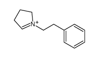 1-(2-phenylethyl)-3,4-dihydro-2H-pyrrol-1-ium结构式