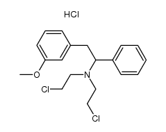 N,N-bis(2-chloroethyl)-2-(3-methoxyphenyl)-1-phenylethylamine hydrochloride Structure