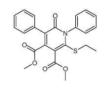 2-ethylsulfanyl-6-oxo-1,5-diphenyl-1,6-dihydro-pyridine-3,4-dicarboxylic acid dimethyl ester结构式