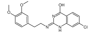 7-chloro-2-[2-(3,4-dimethoxyphenyl)ethylamino]-1H-quinazolin-4-one结构式