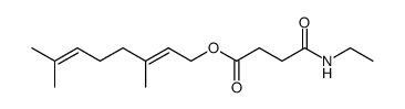 (E)-3,7-dimethylocta-2,6-dien-1-yl 4-(ethylamino)-4-oxobutanoate Structure