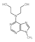 2-[2-hydroxyethyl-(9-methylpurin-6-yl)amino]ethanol结构式