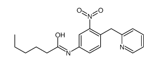 N-[3-nitro-4-(pyridin-2-ylmethyl)phenyl]hexanamide结构式