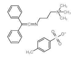 3-(2,2-diphenylethenylideneamino)propyl-trimethyl-azanium; 4-methylbenzenesulfonic acid结构式