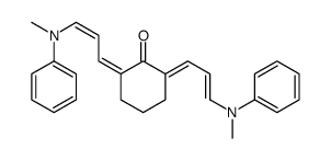 2,6-bis[3-(N-methylanilino)prop-2-enylidene]cyclohexan-1-one结构式